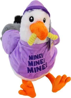 Produktbild von Möwe mit Pommes Kuscheltier lila - ca. 32 cm