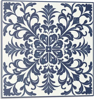Immagine prodotto di Motivo floreale con foglie - Autoadesivo - Rivestimento murale - Pannello murale - Decorazione murale - Pannelli murali decorativi - Pannelli murali 3D - Design murale autoadesivo - 4 pezzi 50 x 50 cm