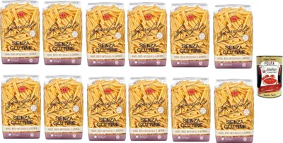 Produktbild von 12x Pasta Casarecce senza Glutine Glutenfreie Casarecce Nudeln gluten free 400g + Italian Gourmet Polpa 400g