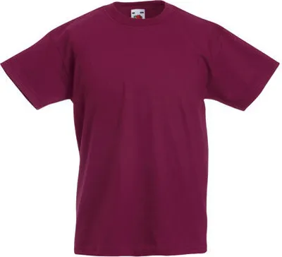 Produktbild von Fruit of the Loom - Kids Original Tee - Burgundy - 164