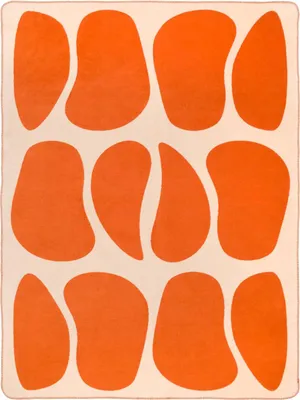 Produktbild von UMIPLED | Kuscheldecke, Sofaüberwurf Decke, Dicke Sofadecke, Couchdecke, Flauschige, Wohndecke für Couch, 150x200cm, - Orange/Beige