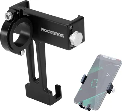 Image de ROCKBROS Support de téléphone portable vélo Support de téléphone portable universel pour smartphone 4,7-6,5''