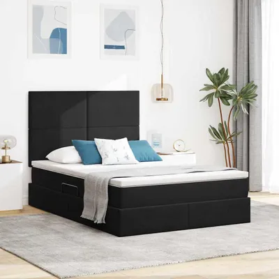 Immagine prodotto di Maison Exclusive - Letto contenitore con materasso Nero 140 x 200 cm Velluto