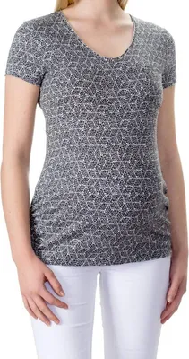 Produktbild von Damen Umstands-T-Shirt „Bellybutton“ in Grau