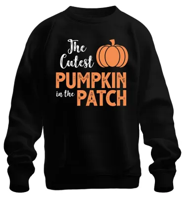 Produktbild von The Cutest Pumpkin in the Patch Halloween Kürbis Baby Kinder Sweatshirt Pullover, Schwarz, XL