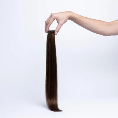 Image de Extensions à bandes adhésives chaarmant Classic Cheveux naturels 55 cm 50 g – Extension de cheveux n° 2 Brun foncé