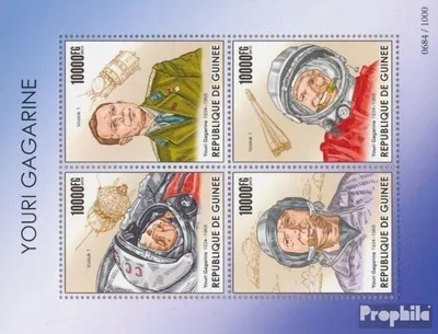 Produktbild von Briefmarken Guinea 2015 Mi 11368-11371 Kleinbogen (kompl. Ausgabe) postfrisch Yuri Gagarin