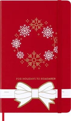 Image de Moleskine Holiday carnet de notes, L/A5, écarlate