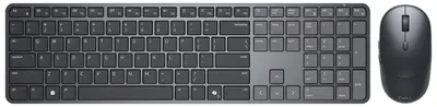 Obrázek produktu pro DELL Pro 7 Slim KM726, Bezdrátový, RF bezdrátové + Bluetooth, Nůžkový spínač, QWERTZ, Černá, Obsahuje myš