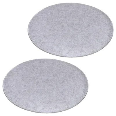 Produktbild von Sitzkissen JONITA aus Filzstoff, Stuhlkissen Sitzpolster Stuhlpolster, im 2er Set, mit Filzstoff in grau und Polsterung rund