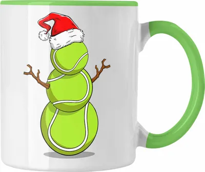 Produktbild von Trendation - Tennis Weihnachten Tasse Geschenk Tennisspieler Geschenkidee Trainer Coach (Grün)