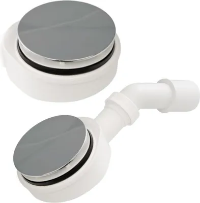 Produktbild von Aqua For You | Niedriger Siphon Duschwanne - 90 Mm - Verchromt - Selbstreinigende Konstruktion - Duschablauf