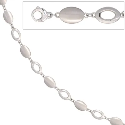 Produktbild von JOBO Collier 585 Gold Weißgold teilmattiert 44,5 cm Karabiner