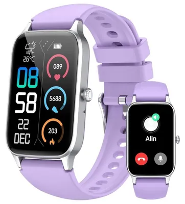 Produktbild von Smartwatch Herren Damen HD Herren mit Telefonfunktion Wasserdicht 110+ Sportmodi mit Schlafmonitor Uhr für Android iOS Silber