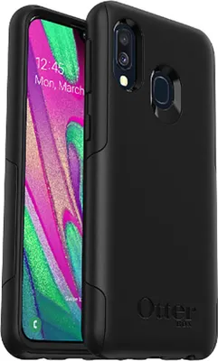 Produktbild von OtterBox Commuter Hülle für Samsung Galaxy A40 Smartphone - Schwarz - Stoßdämpfend, Schlagfest, Sturzsicher, Stoßfest - Synthetischer Gummi, Polycarbonat