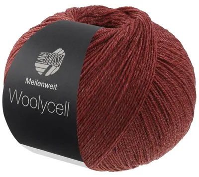 Produktbild von Lana Grossa Meilenweit 100 g WOOLYCELL 4-fach Sockengarn ohne Polyamidanteil 400 m Farbe 013 - Dunkelrot