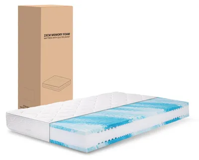 Zdjęcie produktu dla Materac EGOHOME 90x200-23 cm, wysokość H3, 7-strefowy materac z pianki termoelastycznej i pianki poliuretanowej, Ergo