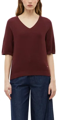 Produktbild von s.Oliver Damen Strickpullover – V-Ausschnitt, Kurzarm, Regular Fit