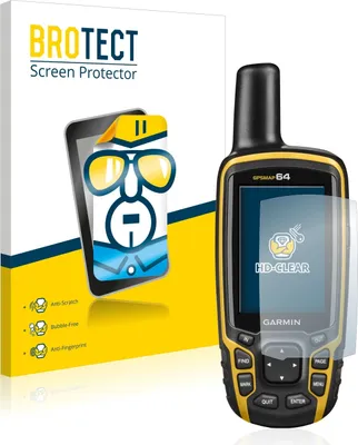 Produktbild von 2x Für Garmin GPSMAP 64 Schutzfolie BROTECT Displayschutz Display Schutz Folie Klar Transparent