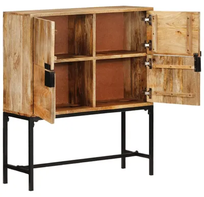Image de vidaXL Highboard 80x30x95 cm Bois de manguier massif rugueux