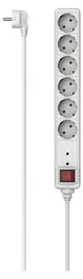 Productafbeelding van Hama 00223152, stekkerdoos met 6 stopcontacten, 1,4 meter, kabel, wit, 3680 W, 250 V