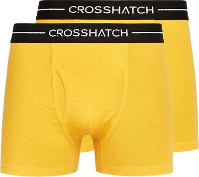 Produktbild von Crosshatch - "Hexter" Boxershorts für Herren (2er-Pack) BG858 (L) (Gelb)