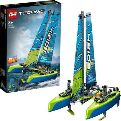 Image de LEGO 42105 Technic Catamaran, bateau à moteur, jouet 2en1 pour enfants à partir de 8 ans, bateau adapté pour jouer dans l'eau