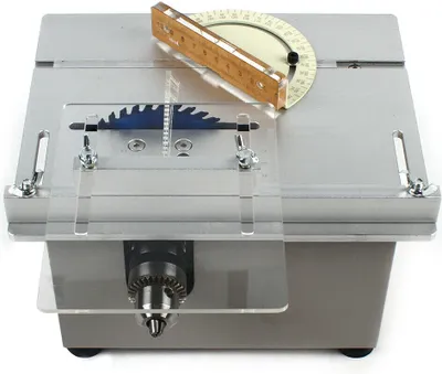 Zdjęcie produktu dla 96W mini pilarka tarczowa stołowa pilarka tarczowa stołowa elektryczna pilarka tarczowa stołowa DIY obróbka drewna 9000 / min maszyna do cięcia