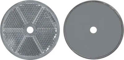 Produktbild von 50 x Rückstrahler - Reflektor - schrauben - Ø  60 mm - Weiß - E-Prüfzeichen