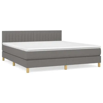 Produktbild von Boxspringbett mit Matratze Dunkelgrau 160x200 cm Stoff