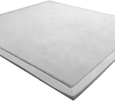 Imagen del producto de Alfombra de coral suave, ideal para bebés, tapete de juego antideslizante para niños (gris, 150 x 200 cm)