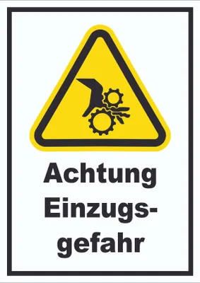 Produktbild von Achtung Einzugsgefahr A2 (420x594mm)