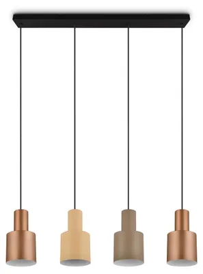 Image de Suspension AGUDO 87cm multicolore 4 flammes