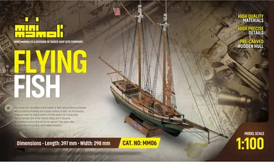 Imagen del producto de Krick Flying Fish, kit de montaje a escala 1:100, marca Mini Mamoli