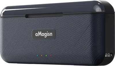 Produktbild von aMagisn AA07 3-Slot-Schnellladebox Akkuladegeraet Type-C PD Schnellladehuelle mit TF-Kartensteckplaetzen Sportkamera-Zubehoer Ersatz fuer DJI OSMO Action 4/3