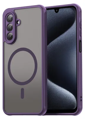 Immagine prodotto di Custodia magnetica MagSafe per Samsung Galaxy A17 5G con protezione per fotocamera, viola opaco