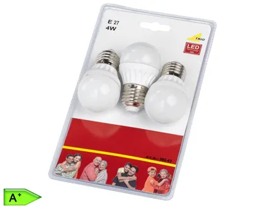 Produktbild von Trio 986-43 Lustre E27 4W 3PACK LED-Tropfen, Sockel E27, 4 Watt, Warmweiß, 3000 K,