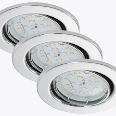 Immagine prodotto di Briloner luci da incasso Prisma LED set di 3 luci da incasso cromate spot