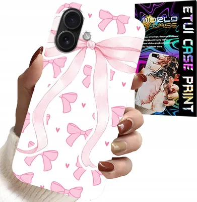 Image de Étui Pour Iphone 16 Plus - Étui Rose Ribbon Fashion Designs