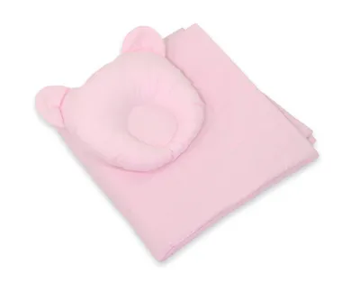 Produktbild von Babybettwäsche mit Füllung, Bettdecke und Konturkissen Teddybär - 2-teiliges Set - rosa