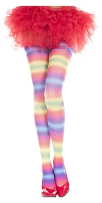 Produktbild von Bunte Regenbogen Strumpfhose als Kostümzubehör