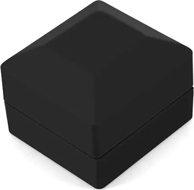 Obrázok produktu pre Módny LED osvetlený box na prstene, vitrína na šperky, darček, čierny