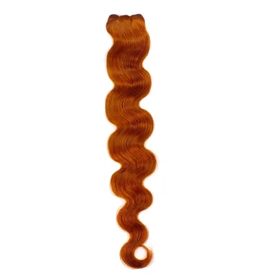 Immagine prodotto di hair2heart bacchette di capelli umani per cucire le estensioni Wavy - 60cm 100g 8/43 biondo chiaro rosso-oro
