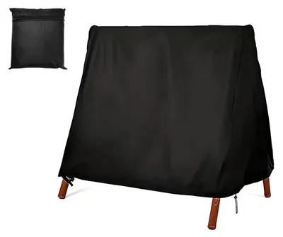 Produktbild von Schaukel Abdeckung Wasserdicht 420D Oxford 182x138x168cm Schwarz für 2 Sitzer Gartenschaukel