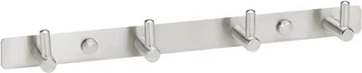 Imagen del producto de Ganchos para ropa de acero inoxidable, 4 unidades, 300 mm, ganchos de pared para abrigos