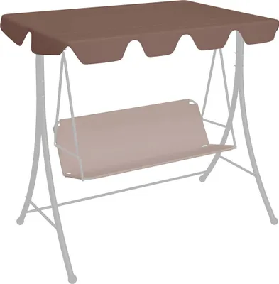 Produktbild von vidaXL Náhradní střecha pro hollywoodskou houpačku hnědá 188/168x145/110 cm