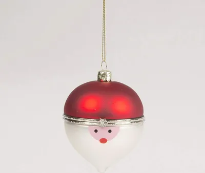 Produktbild von Wunderschöne Christbaumkugel Santa Claus zum Öffnen - 9 x 6 cm