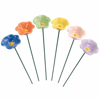 Produktbild von 6-teiliges Set Blumen-Vogelbad, frostfester Vogelfutterspender, Garten-Insekten-Trinkstation, Metall-Vogelbad, Bienen-Trinker, Futterstation für Rasen