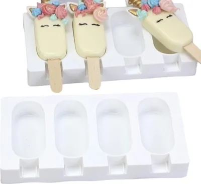 Produktbild von Silikon-Eiscremeform 2 Stück + Stiele