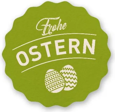 Produktbild von Itenga Sticker 50 x Frohe Ostern grün